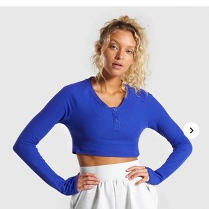 Gym shark legacy fitness long sleeve crop top